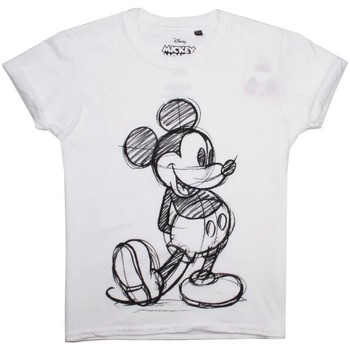 Vêtements Fille T-shirts manches longues Disney TV625 Blanc