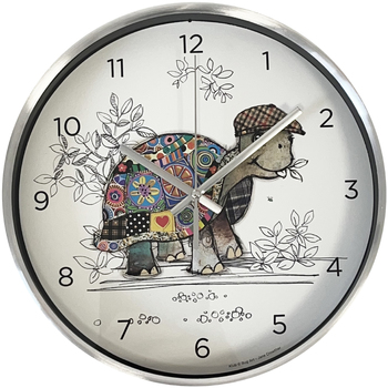 Elue par nous Horloges Kiub Horloge à suspendre tortue Blanc