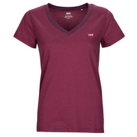 Vêtements Femme T-shirts manches courtes Levi's PERFECT VNECK ALLSTAR STRIPE BEET RED