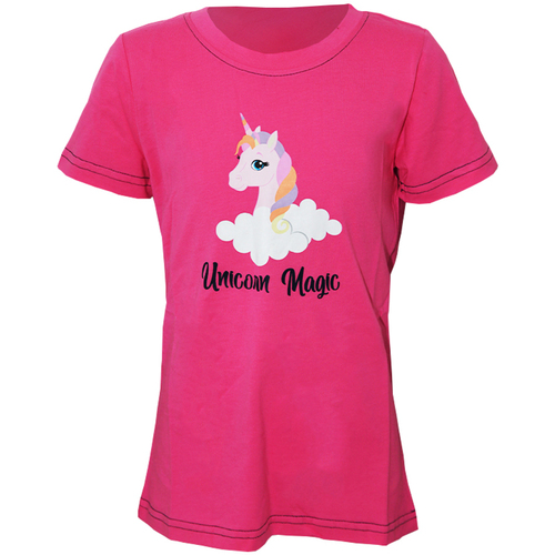 Vêtements Fille T-shirts manches longues Little Rider Unicorn Magic Rouge