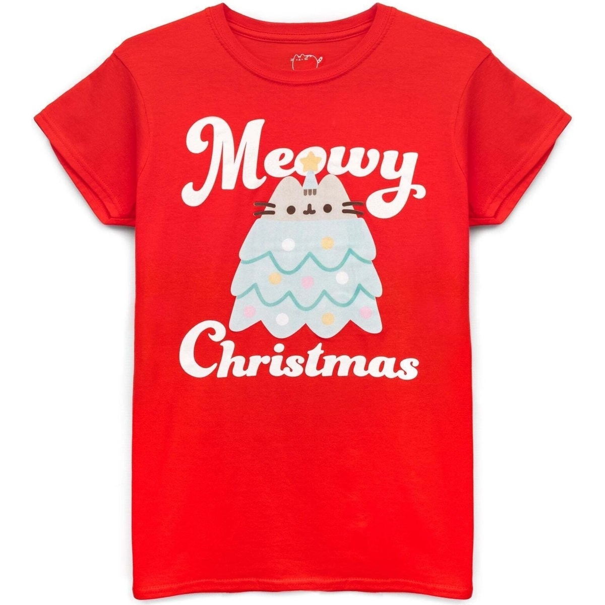Vêtements Femme T-shirts manches longues Pusheen Meowy Christmas Rouge
