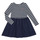 Vêtements Fille Robes courtes Polo Ralph Lauren LS CN DAY DRESS Marine / Blanc