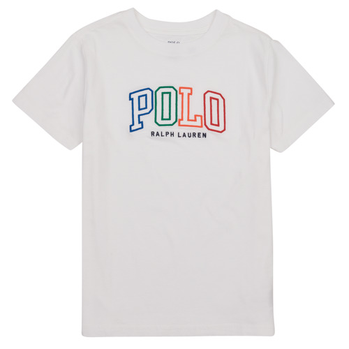 Vêtements Enfant T-shirts manches courtes Polo Ralph Lauren SSCNM4-KNIT SHIRTS Blanc