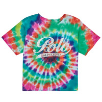 Vêtements Fille T-shirts manches courtes Polo Ralph Lauren CROP TEE-KNIT SHIRTS Multicolore