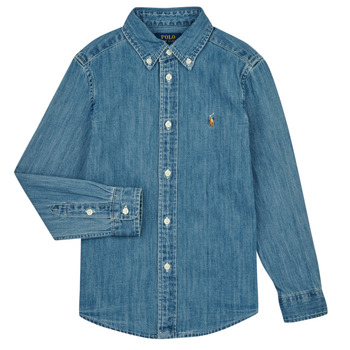 Vêtements Garçon Chemises manches longues Polo Ralph Lauren LS BD-TOPS-SHIRT Bleu