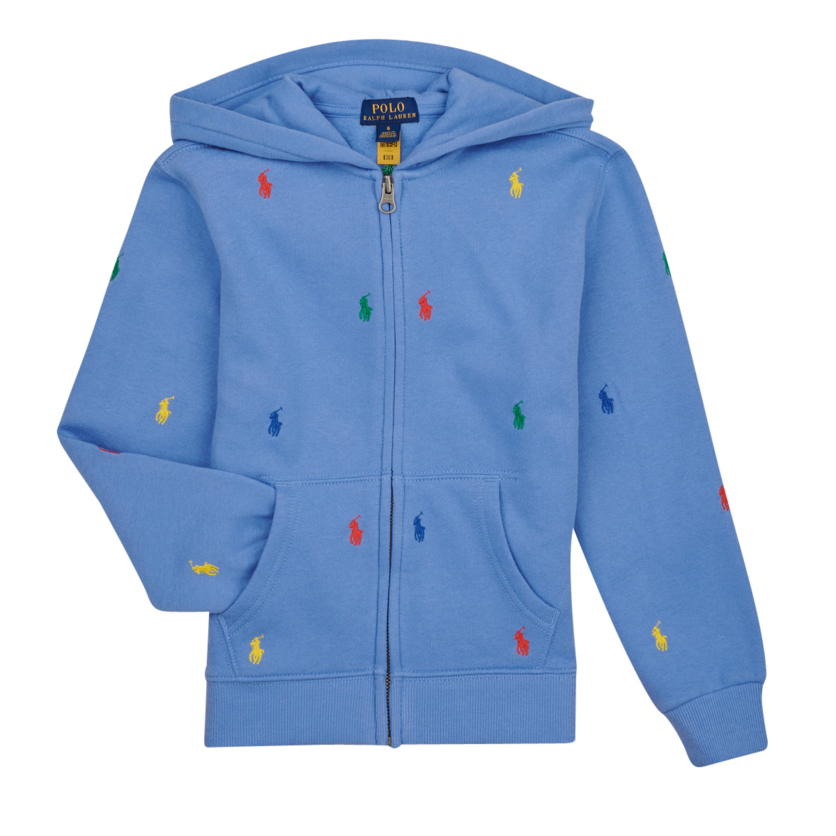 Vêtements Garçon Camisa Polo Polo Ralph Lauren wool-cashmere blend cardigan Blue Reta Listrada Azul LS FZ HD-KNIT-SWEATSHIRT Bleu ciel