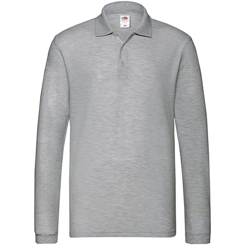 Vêtements Homme Polos manches longues Fruit Of The Loom SS258 Gris