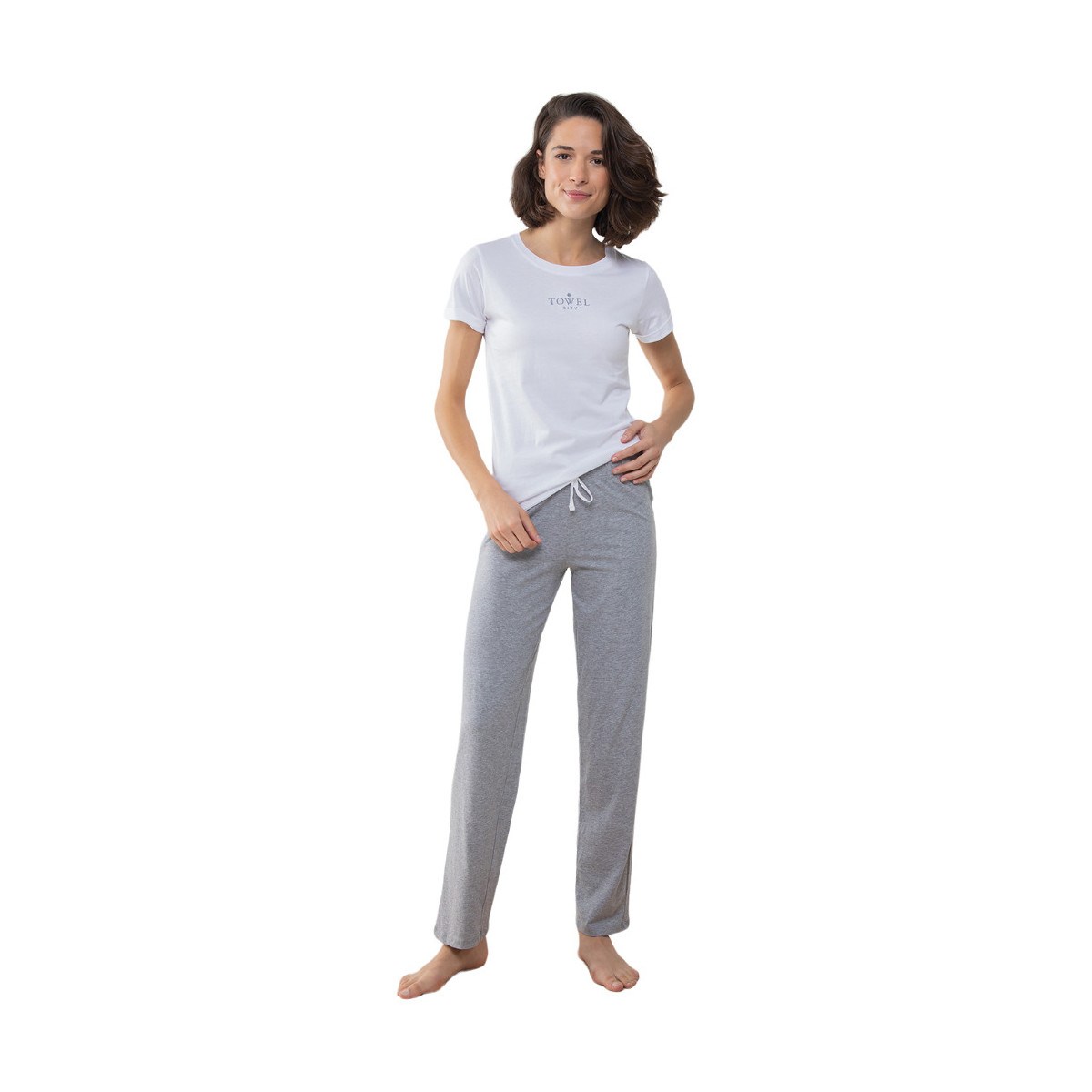 Vêtements Femme Pyjamas / Chemises de nuit Towel City TC053 Blanc