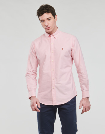 Vêtements Homme Chemises manches longues Polo Ralph Lauren CHEMISE COUPE DROITE EN OXFORD Rose / Pink