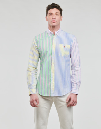Vêtements Homme Chemises manches longues Polo Ralph Lauren CHEMISE COUPE DROITE EN OXFORD Multicolore / Fancy Stripe Fun Shirt