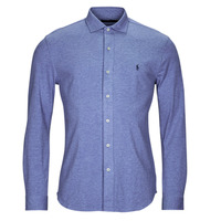 Vêtements Homme Chemises manches longues Polo Ralph Lauren CHEMISE COUPE DROITE Bleu Chiné / Navy Jacquard