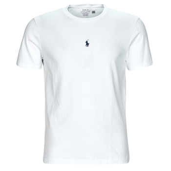 Vêtements Homme T-shirts manches courtes Polo Ralph Lauren SSCNCMSLM1-SHORT SLEEVE-T-SHIRT Blanc / White Pp Marine