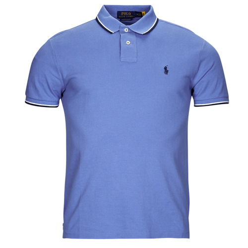 Vêtements eyewear ideaal voor over een hemd of polo Polo Ralph Lauren POLO COUPE DROITE EN COTON BASIC MESH FANTAISIE COL Bleu