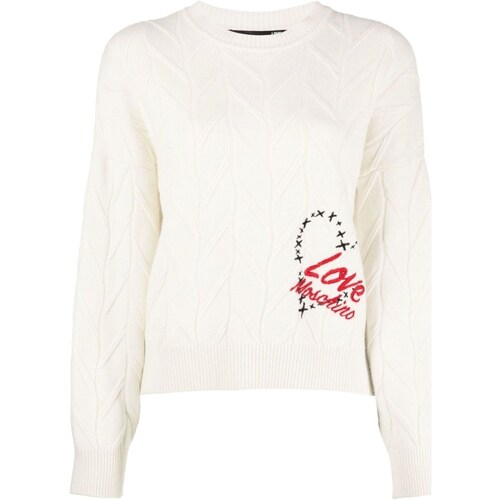 Vêtements Femme Balck Angelie Sweater In Wool Blend Love Moschino WSM3711X1441 Blanc