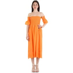 Vêtements Femme Robes longues Yes Zee A431-EK00 Orange