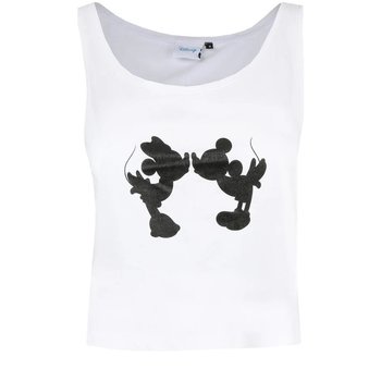 Vêtements Femme Débardeurs / T-shirts check sans manche Disney Kiss Noir