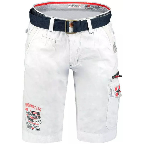 Vêtements Homme Shorts / Bermudas Geographical Norway Pantalon court homme  Parodie Blanc