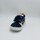 Chaussures Enfant Baskets mode Pom d'Api BASKET VELCROS FILLE FLEURIE Marine