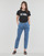 Vêtements Femme Jeans droit Karl Lagerfeld TAPERED MONOGRAM JCQ DENIMS Bleu