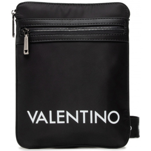 Sacs Homme Valentino logo-print lace insert hoodie Valentino Sacoche Valentino Homme noir VBS47303 - Unique Noir