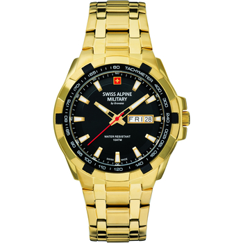 Swiss Military 7051.1582 Homme Montres Analogiques Swiss Alpine Military Swiss Military 7043.1117, Quartz, 42mm, 10ATM Doré
