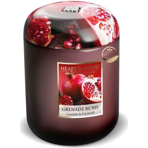 Les parfums frais Bougies / diffuseurs Kontiki Grande bougie heart and home grenade rubis Rouge