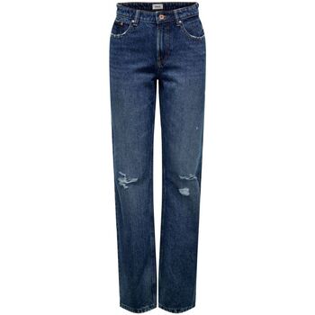 Vêtements Femme Neck Jeans Only 15255956 ONLDAD L.34-DARK BLUE DENIM Bleu