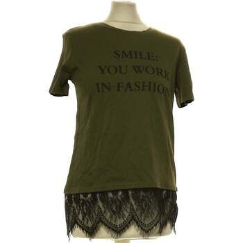 Vêtements Femme T-shirts manches courtes Zara top manches courtes  36 - T1 - S Vert Vert