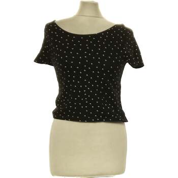 Vêtements Femme T-shirts manches courtes Mango top manches courtes  34 - T0 - XS Noir Noir