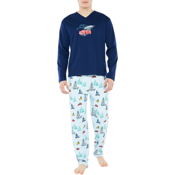 Vêtements Homme Pyjamas / Chemises de nuit Arthur Pyjama Long coton régular Marine