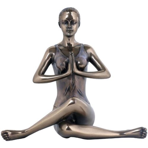Maison & Déco Autres types de lingerie Signes Grimalt Statuette yoga en résine couleur bronze Marron