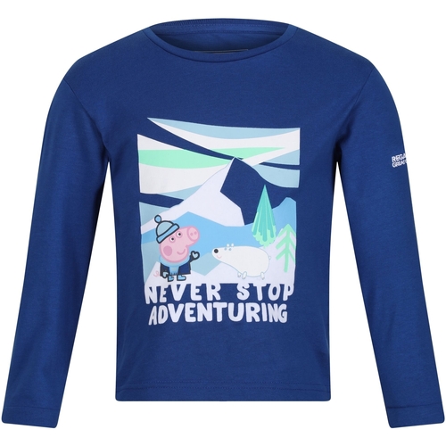 Vêtements Garçon T-shirts manches longues Regatta Never Stop Adventuring Bleu