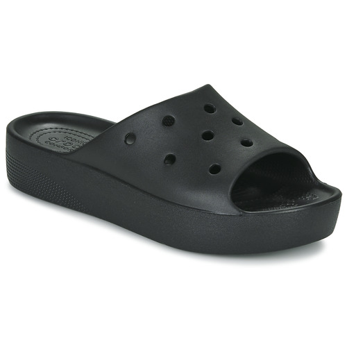 Chaussures Claquettes platform Crocs CLASSIC PLATFORM SLIDE Noir