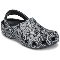 Chaussures Sabots Crocs CLASSIC TOPOGRAPHIC CLOG Noir / Blanc