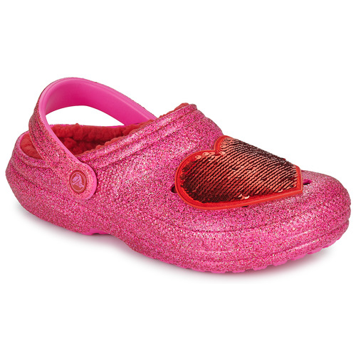 Chaussures Femme Sabots Crocs Crocband CLASSIC LINED VALENTINES DAY CLOG Rose / Rouge