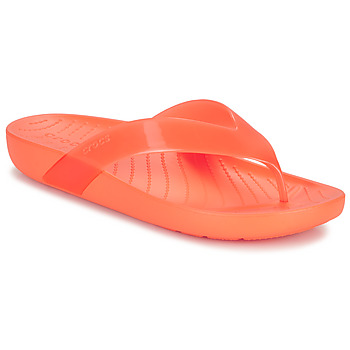 Chaussures Femme Tongs love Crocs love CROCS SPLASH GLOSSY FLIP Orange