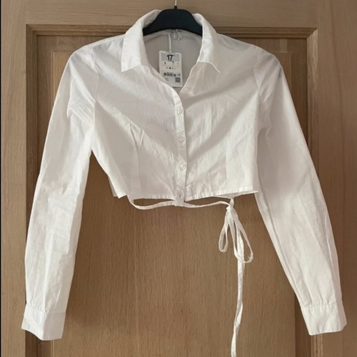 Jennyfer Chemise crop Blanc - Vêtements Chemises / Chemisiers Femme 10,00 €