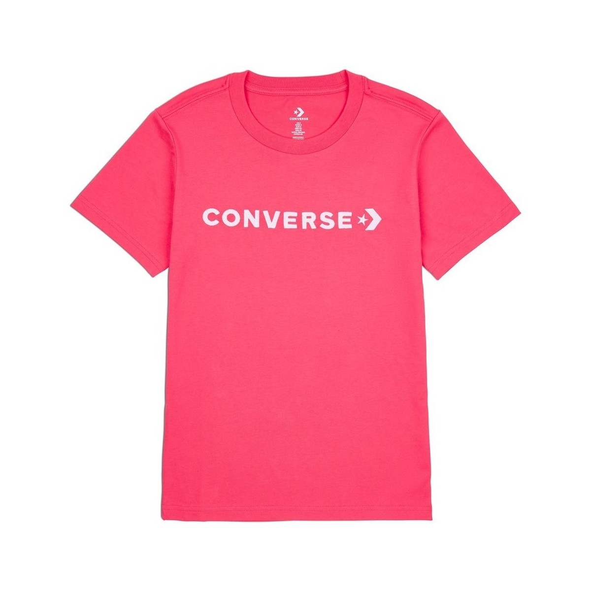 Vêtements Femme T-shirts manches courtes Converse Glossy Wordmark Rose