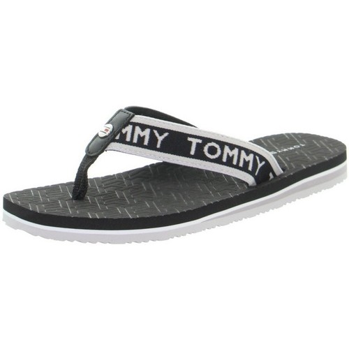 Chaussures Femme Tongs Tommy Hilfiger Tongs femme  ref_50104 Noir Noir