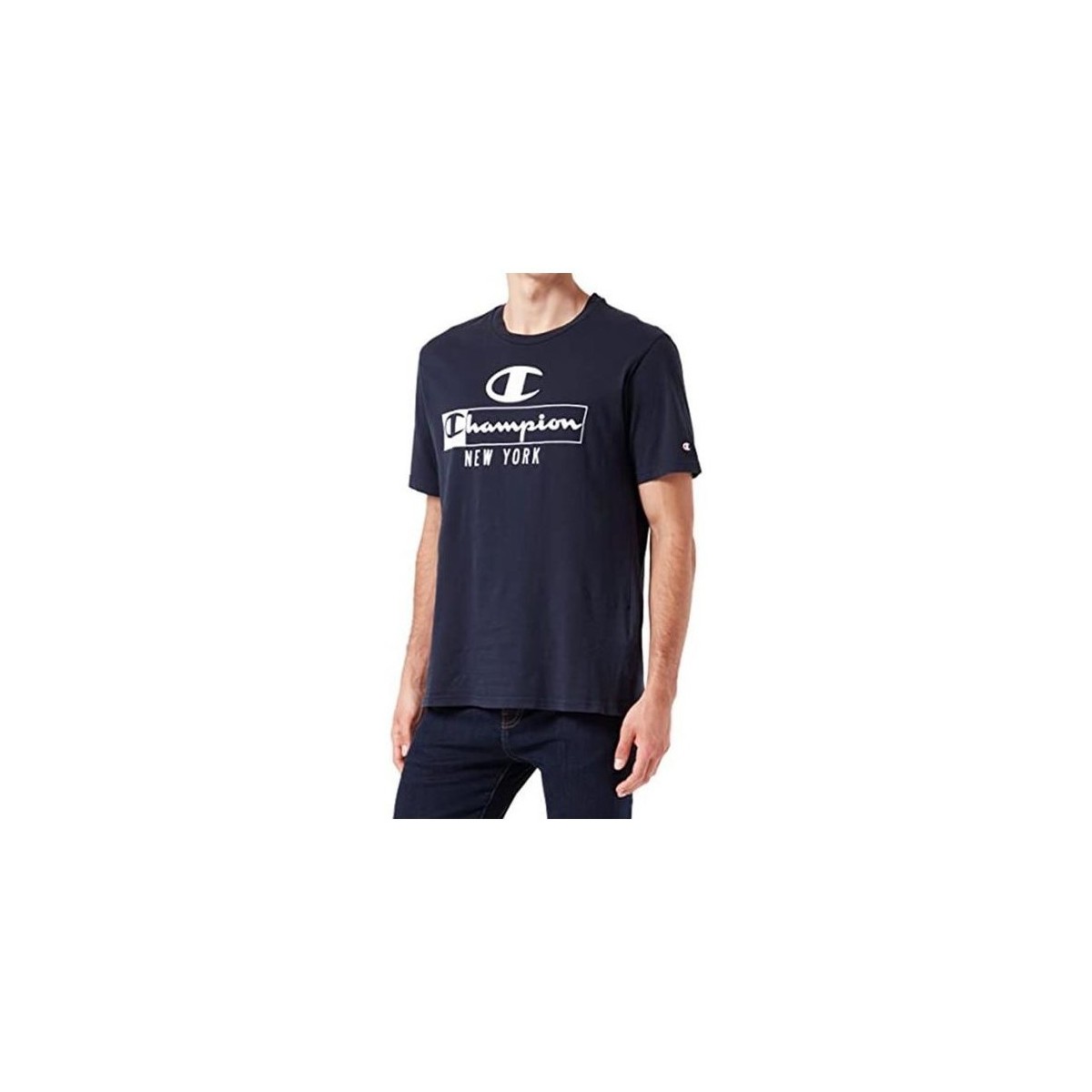 Vêtements Homme T-shirts buy courtes Champion 217997BS501 Marine