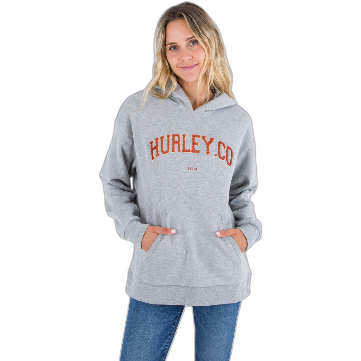 Vêtements Femme Sweats Hurley Sweatshirt à capuche femme  Os University Gris