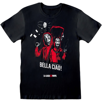 Vêtements T-shirts manches longues Money Heist Bella Ciao Noir