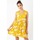 Vêtements Femme Robes Coton Du Monde courte babydoll ALEXA imprimé fleuri jaune Jaune
