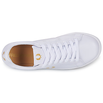 Fred Perry B721 LEATHER Blanc / Doré