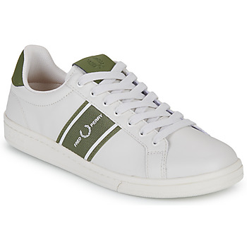 Chaussures Homme Baskets basses Fred Perry B721 LEA GRAPHIC BRAND MESH Porcelaine / Olive