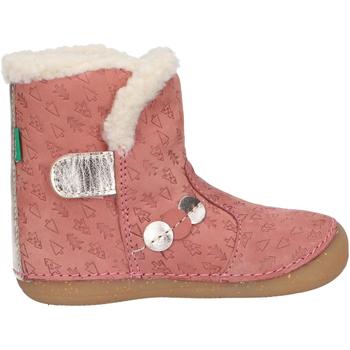 Chaussures Fille Bottes Kickers 909740-10 SO WINDY NUBUCK Rose