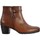 Chaussures Femme Boots Gabor Bottine Cuir Foulard Marron