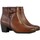 Chaussures Femme Boots Gabor Bottine Cuir Foulard Marron