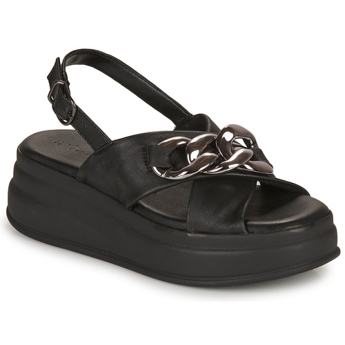 Chaussures Femme Les bottes coupées en biais Tamaris 28381-001 Noir