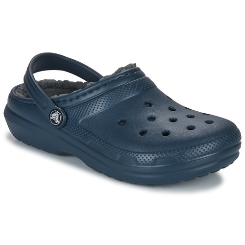 Chaussures Enfant Sabots 5Pack Crocs CLASSIC LINED CLOG K Marine / Gris
